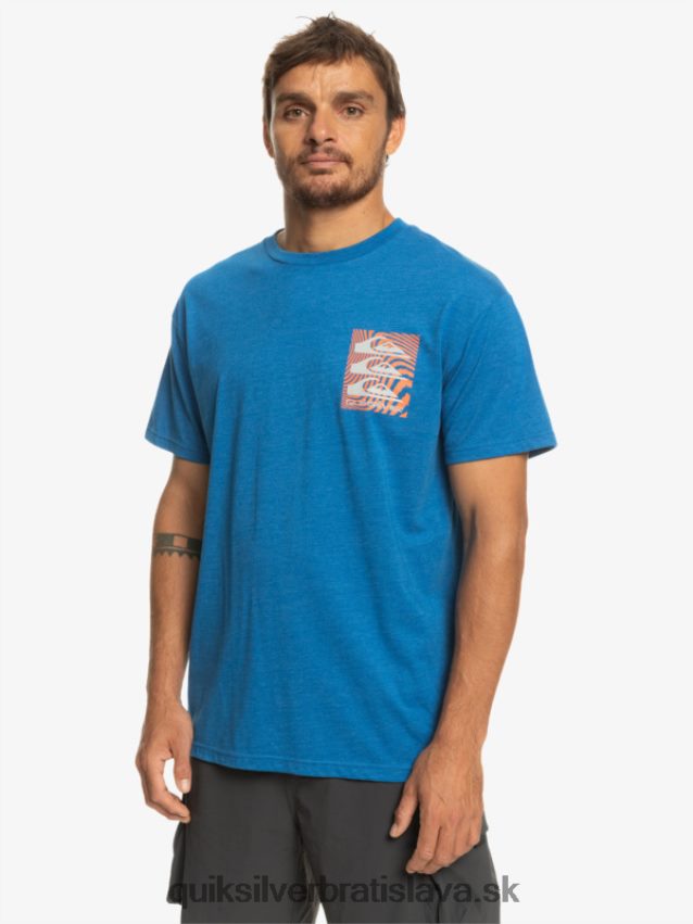 tričko s pokrčenými vzormi Quiksilver muži B80HXR1015 šnorchlovať modrá