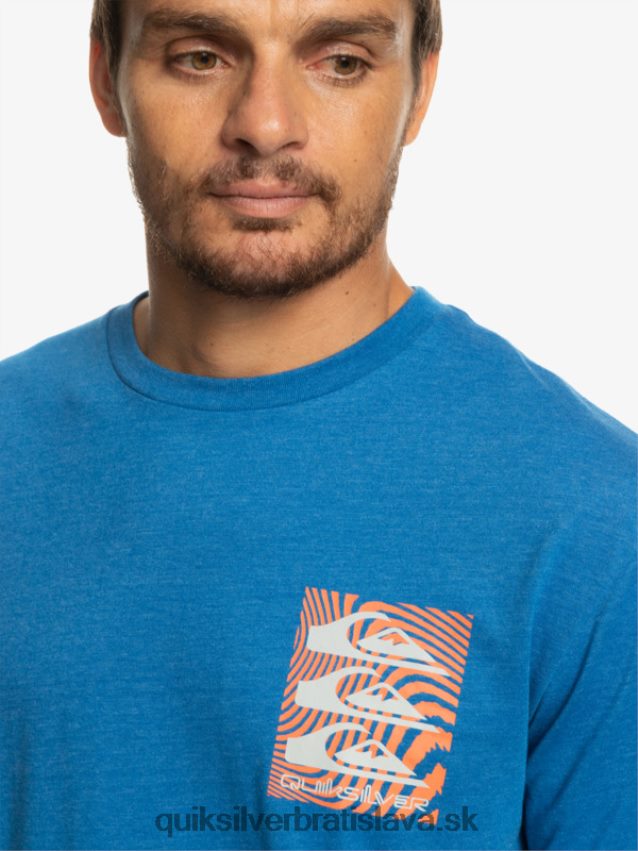 tričko s pokrčenými vzormi Quiksilver muži B80HXR1015 šnorchlovať modrá