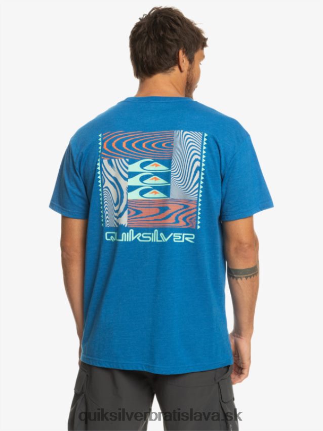 tričko s pokrčenými vzormi Quiksilver muži B80HXR1015 šnorchlovať modrá