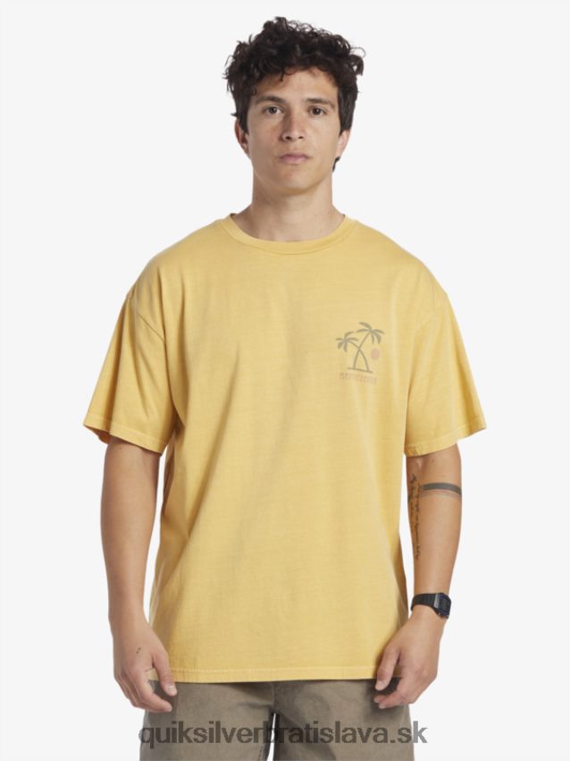 tričko s rituálmi západu slnka Quiksilver muži B80HXR390 žĺtok žltý