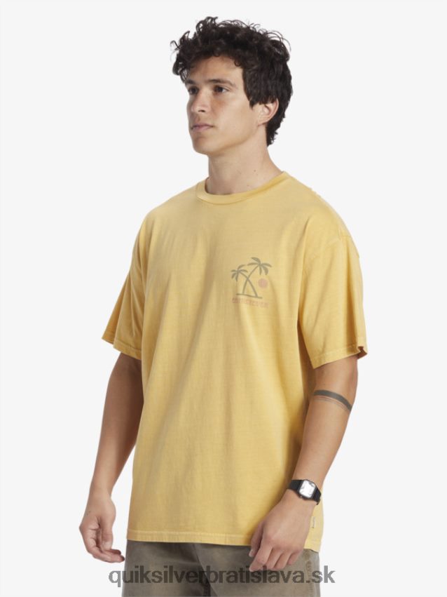 tričko s rituálmi západu slnka Quiksilver muži B80HXR390 žĺtok žltý