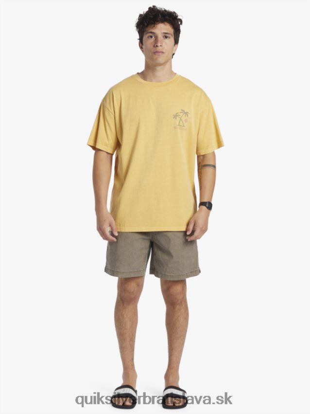 tričko s rituálmi západu slnka Quiksilver muži B80HXR390 žĺtok žltý