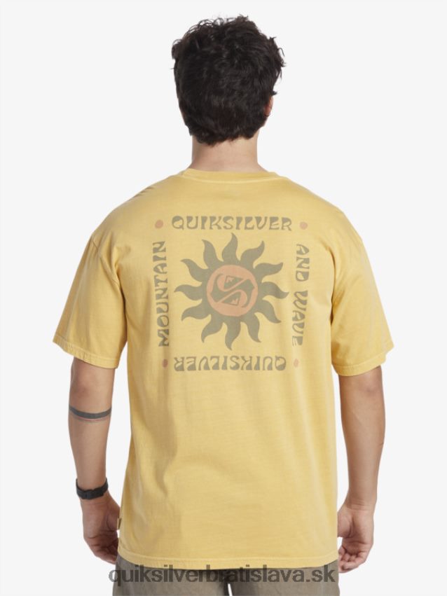 tričko s rituálmi západu slnka Quiksilver muži B80HXR390 žĺtok žltý