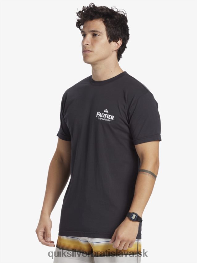 tričko so scénickými vibráciami Quiksilver x Pacifico muži B80HXR10 asfaltka