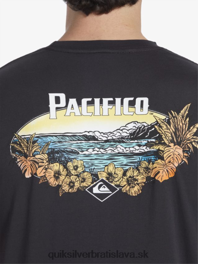 tričko so scénickými vibráciami Quiksilver x Pacifico muži B80HXR10 asfaltka