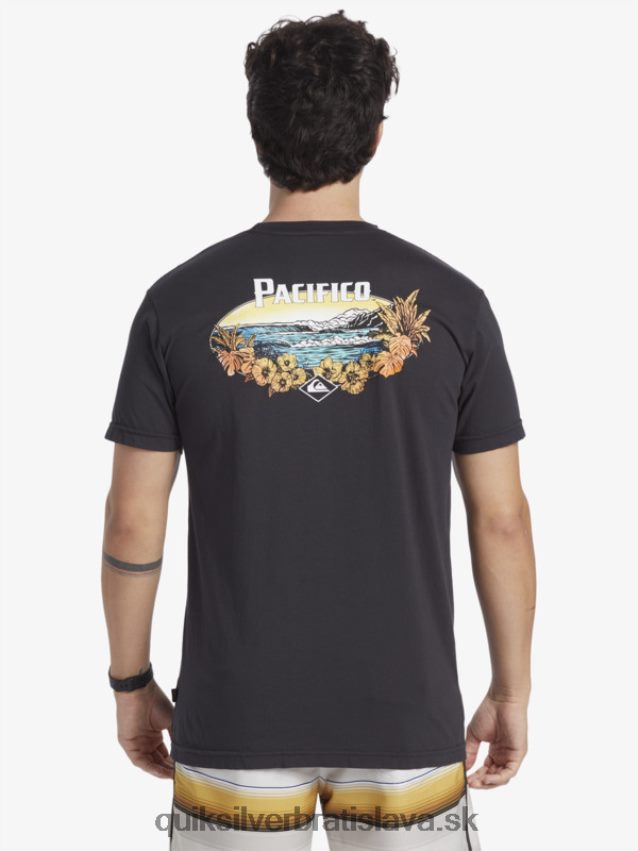 tričko so scénickými vibráciami Quiksilver x Pacifico muži B80HXR10 asfaltka