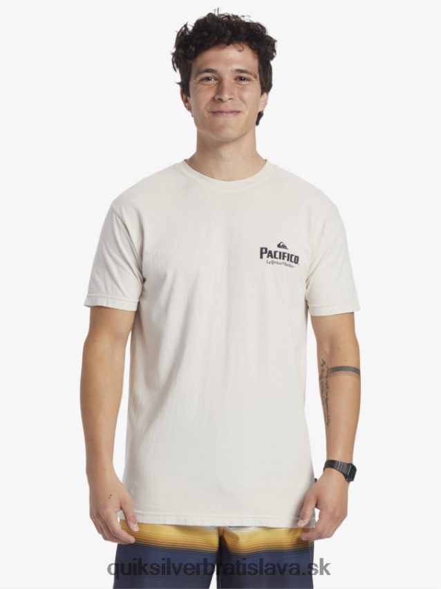 tričko so scénickými vibráciami Quiksilver x Pacifico muži B80HXR9 kameň