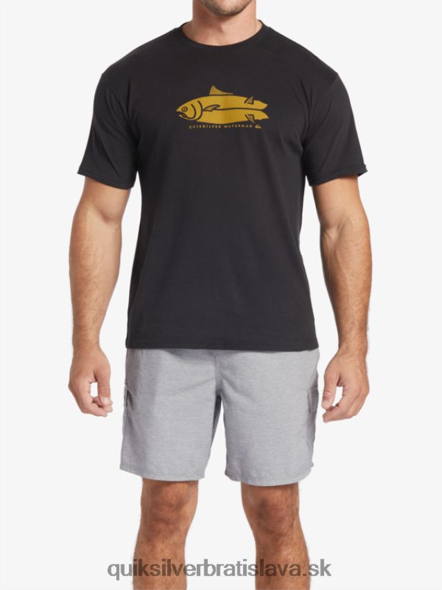 tričko vodník fish tales Quiksilver muži B80HXR58 čierna
