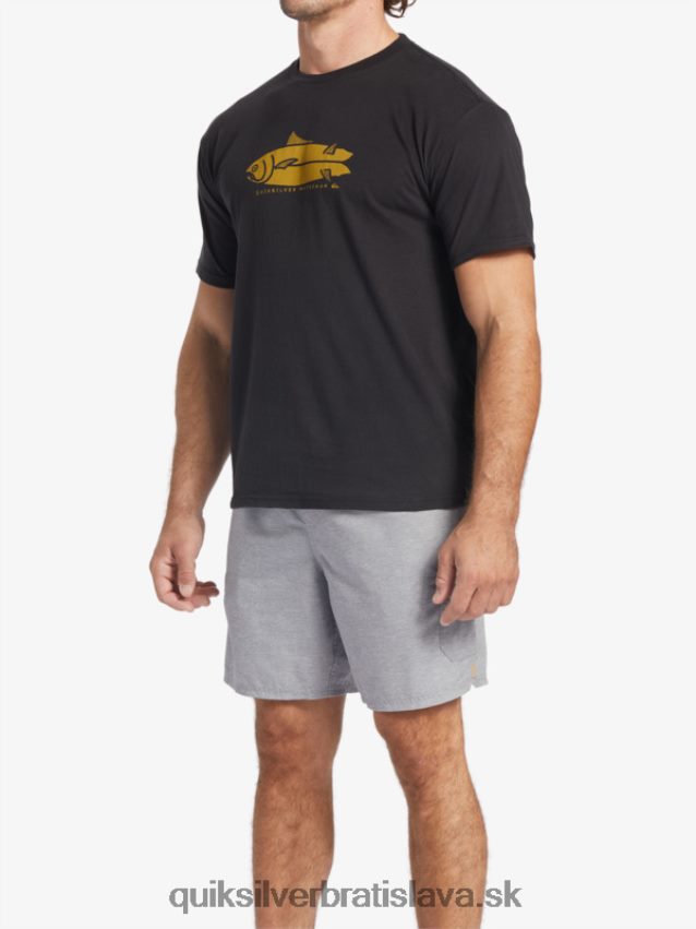 tričko vodník fish tales Quiksilver muži B80HXR58 čierna