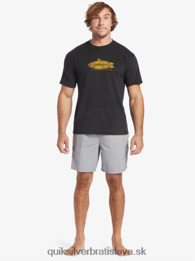 tričko vodník fish tales Quiksilver muži B80HXR58 čierna
