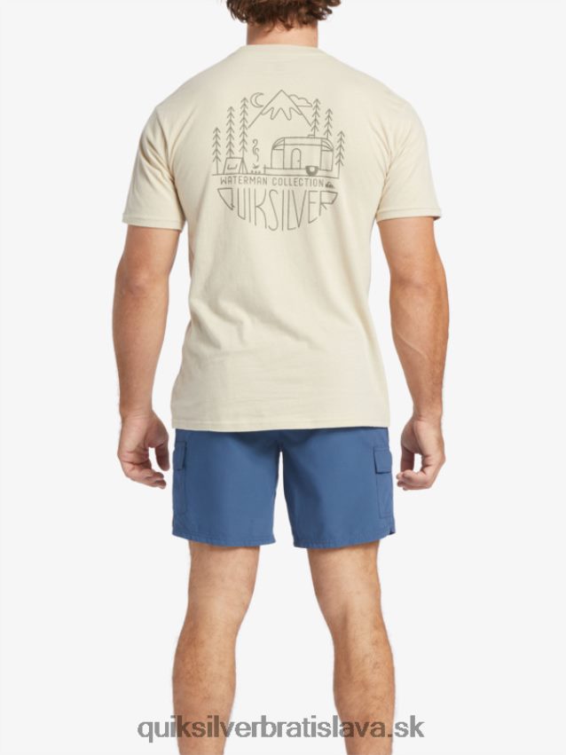 tričko waterman outdoor livein Quiksilver muži B80HXR57 hnedá ryža