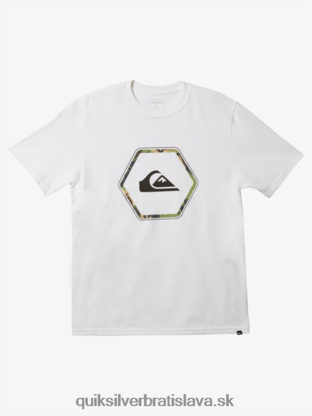 v tvare trička Quiksilver muži B80HXR1235 biely