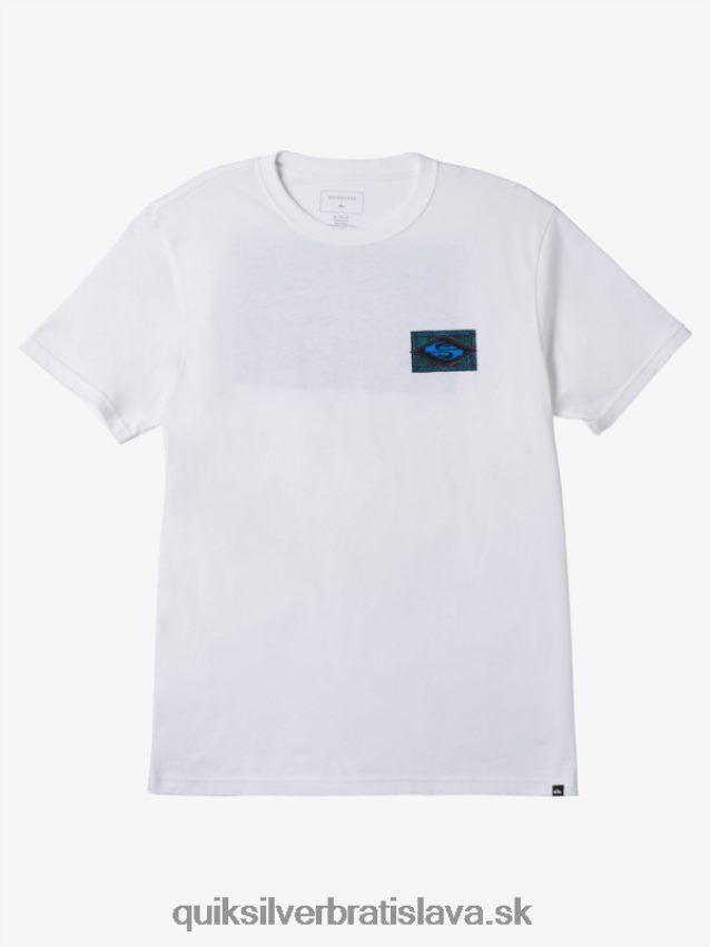 vibrujúce tričko Quiksilver muži B80HXR179 biely