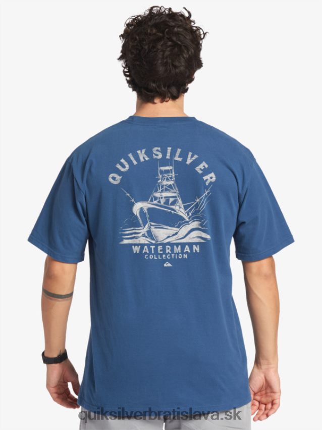 vodník vyráža tričko Quiksilver muži B80HXR61 práporčík modrý