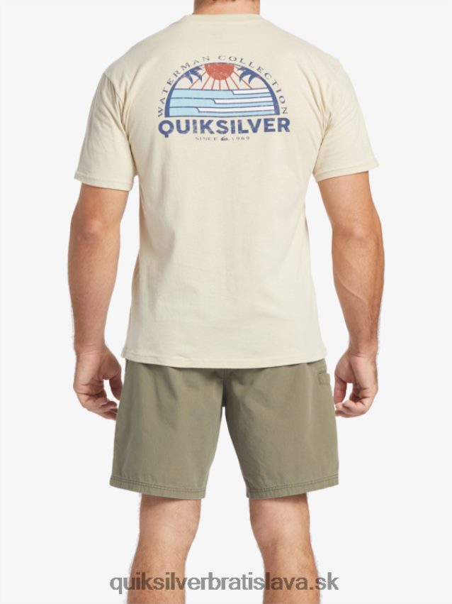 waterman set view t-shirt Quiksilver muži B80HXR38 hnedá ryža