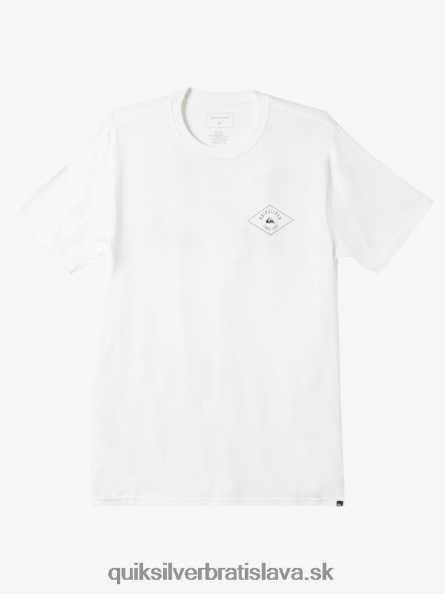 zakrúžkované tričko Quiksilver muži B80HXR1119 biely