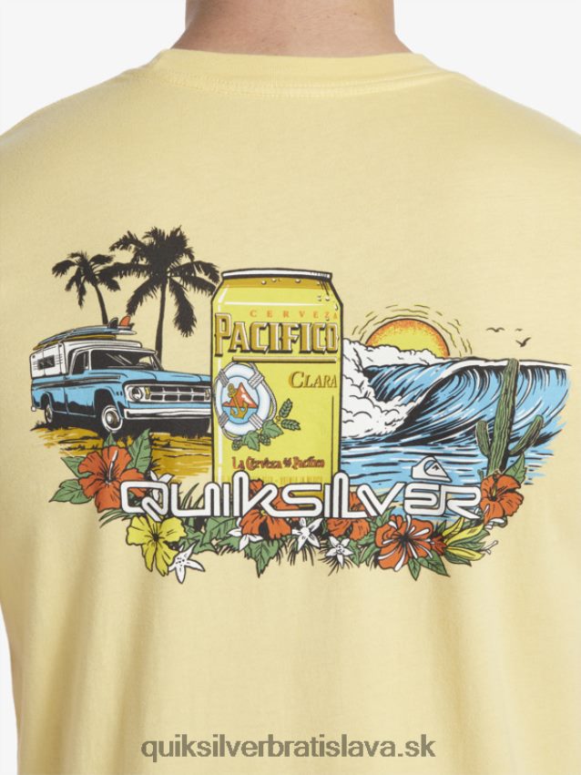 zamykacie tričko Quiksilver x Pacifico muži B80HXR2 zlato