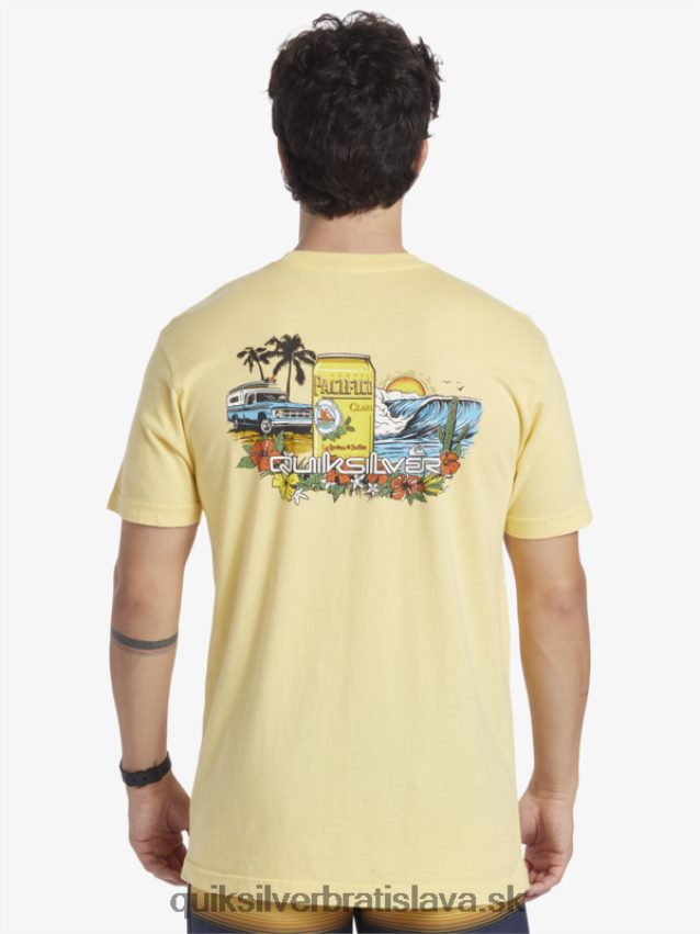zamykacie tričko Quiksilver x Pacifico muži B80HXR2 zlato