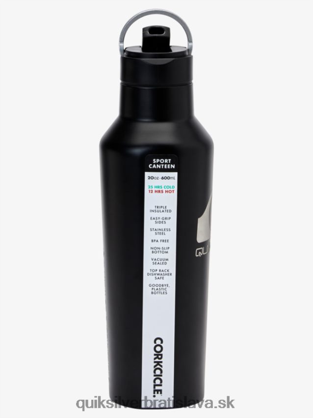 fľaša na vodu Quiksilver x Corkcicle muži B80HXR1181 čierna