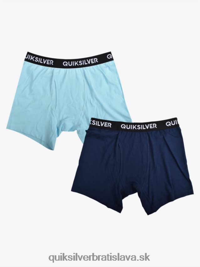 jadro super mäkké boxerky 2 bal Quiksilver muži B80HXR1824 svetlo modrá