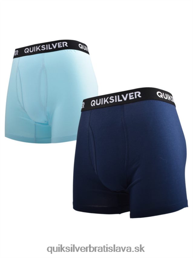 jadro super mäkké boxerky 2 bal Quiksilver muži B80HXR1824 svetlo modrá
