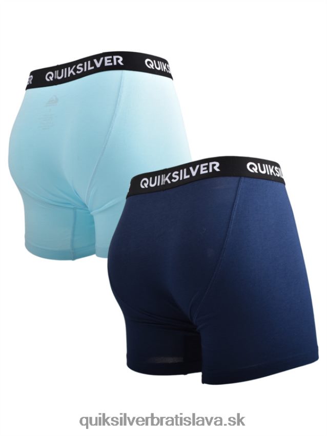 jadro super mäkké boxerky 2 bal Quiksilver muži B80HXR1824 svetlo modrá