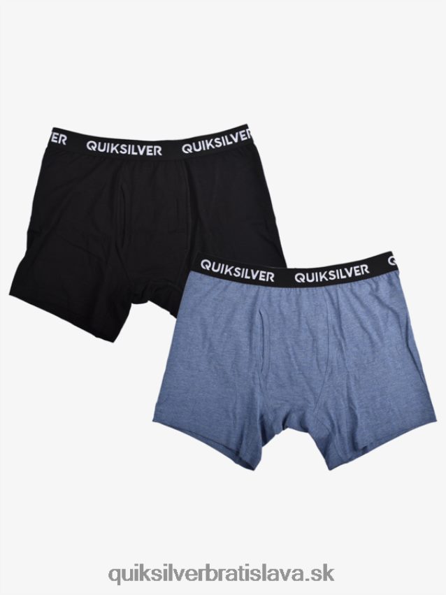 jadro super mäkké boxerky 2 bal Quiksilver muži B80HXR1825 denim vres