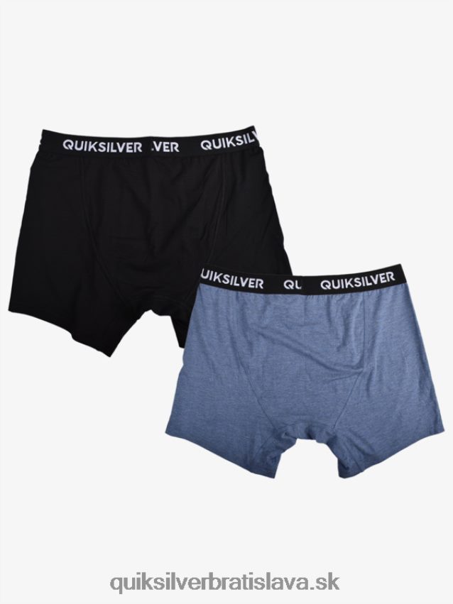 jadro super mäkké boxerky 2 bal Quiksilver muži B80HXR1825 denim vres