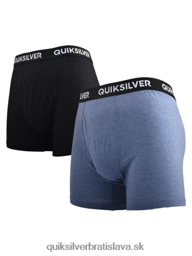 jadro super mäkké boxerky 2 bal Quiksilver muži B80HXR1825 denim vres