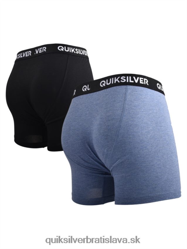 jadro super mäkké boxerky 2 bal Quiksilver muži B80HXR1825 denim vres