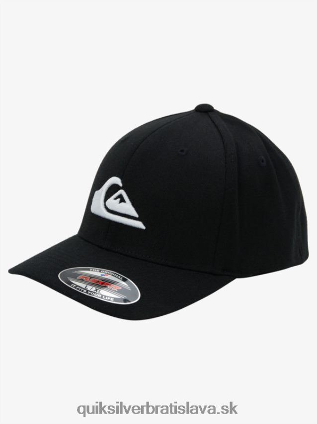 horská a vlnová flexfit čiapka Quiksilver muži B80HXR1435 čierna biela
