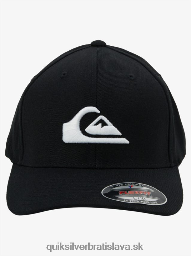 horská a vlnová flexfit čiapka Quiksilver muži B80HXR1435 čierna biela
