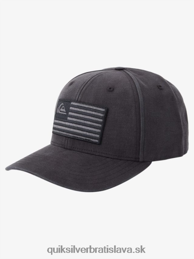 uzemnený americký snapback klobúk Quiksilver muži B80HXR797 čierna