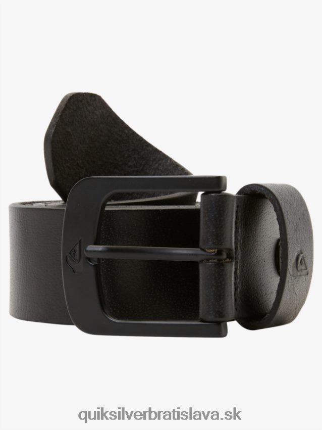 každodenný kožený opasok Quiksilver muži B80HXR1053 čierna