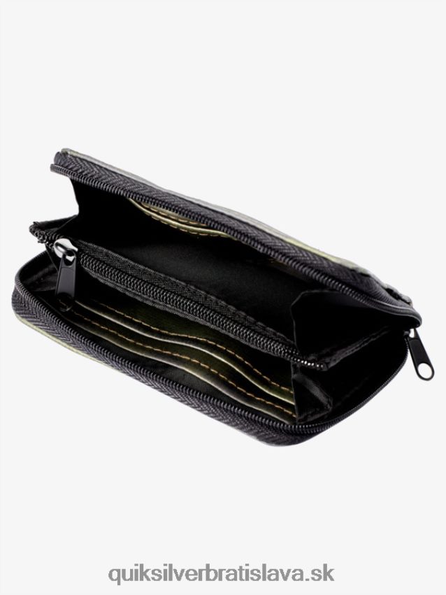 bezpečnostná sieťová peňaženka na zips Quiksilver muži B80HXR1233 čierna kamufláž