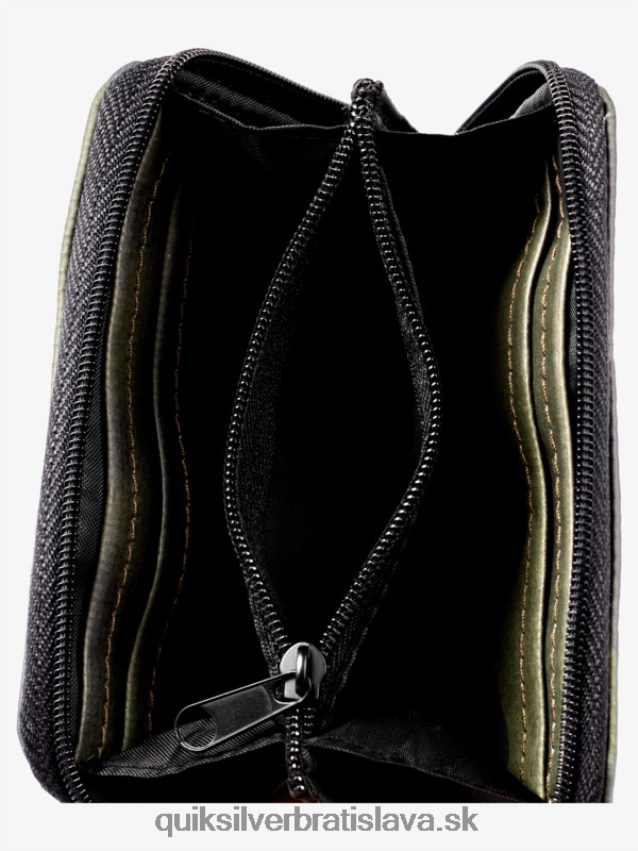 bezpečnostná sieťová peňaženka na zips Quiksilver muži B80HXR1233 čierna kamufláž
