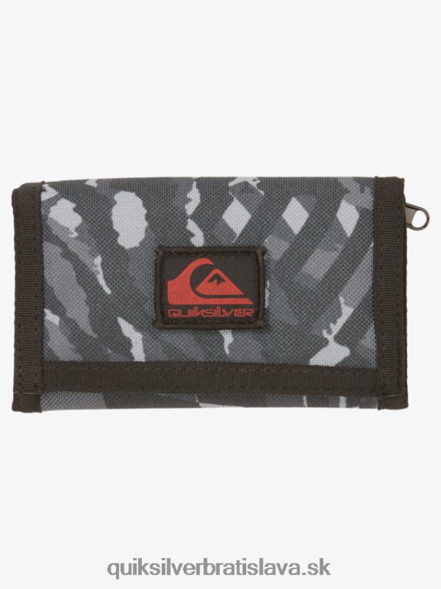 každodenne tlačená trojzložková peňaženka Quiksilver muži B80HXR738 čierna/asfaltová