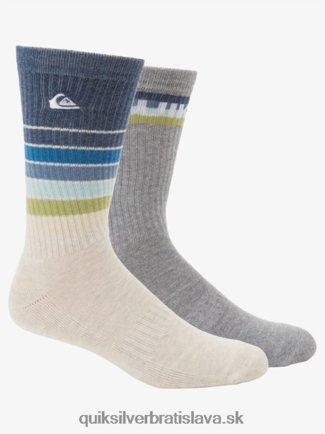 2 balenia každodenných nafúknutých ponožiek Quiksilver muži B80HXR1091 vres zo slonoviny