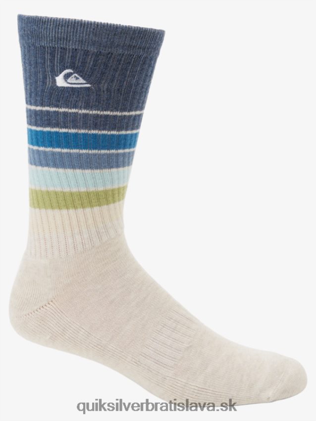 2 balenia každodenných nafúknutých ponožiek Quiksilver muži B80HXR1091 vres zo slonoviny