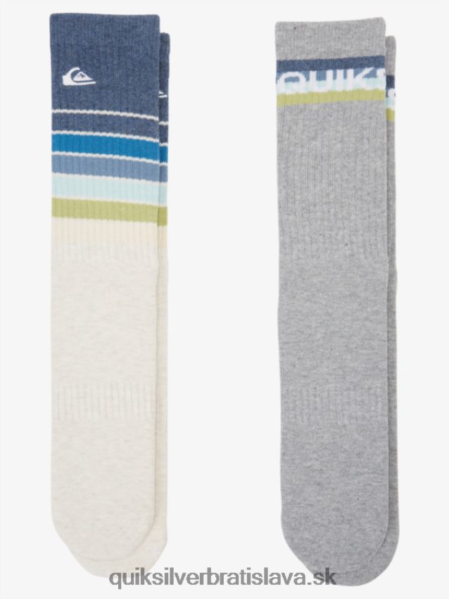 2 balenia každodenných nafúknutých ponožiek Quiksilver muži B80HXR1091 vres zo slonoviny