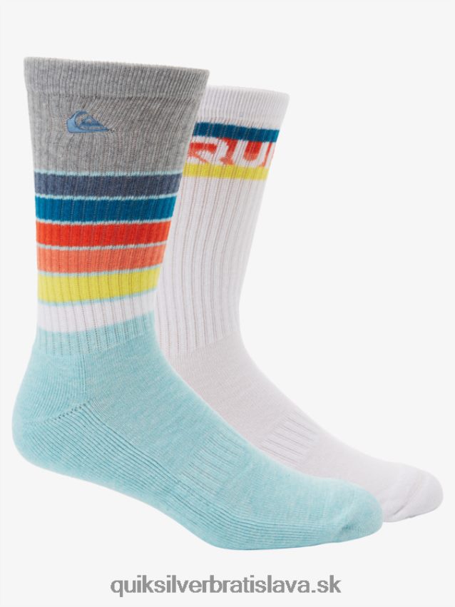 2 balenia každodenných nafúknutých ponožiek Quiksilver muži B80HXR1092 svetlo modrá