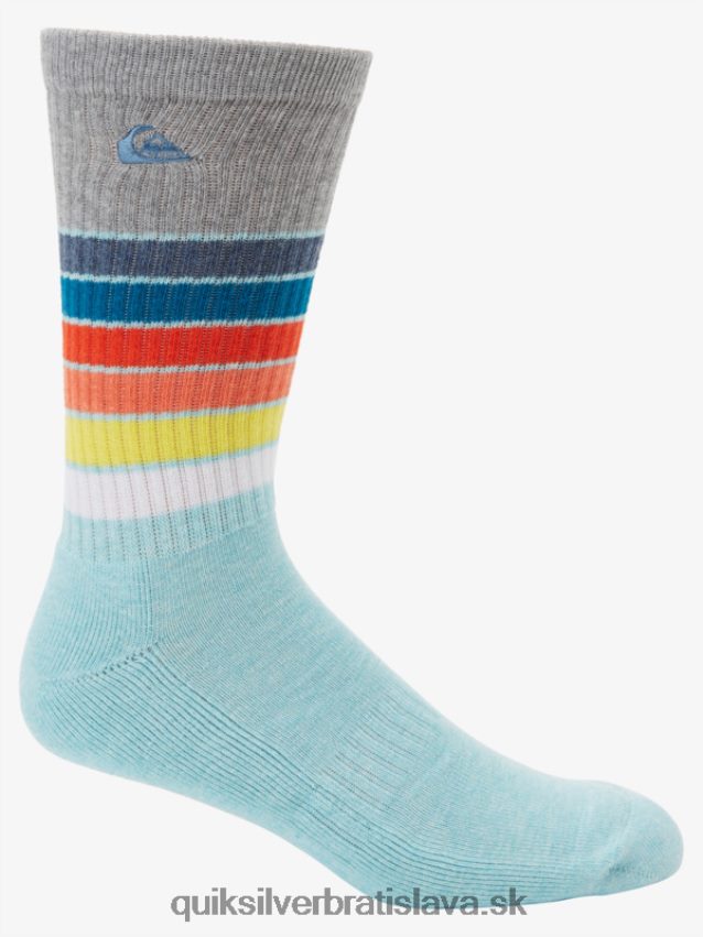 2 balenia každodenných nafúknutých ponožiek Quiksilver muži B80HXR1092 svetlo modrá