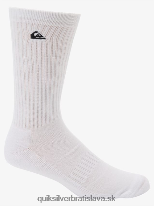 2 balenie pevných ponožiek Quiksilver muži B80HXR1058 biely