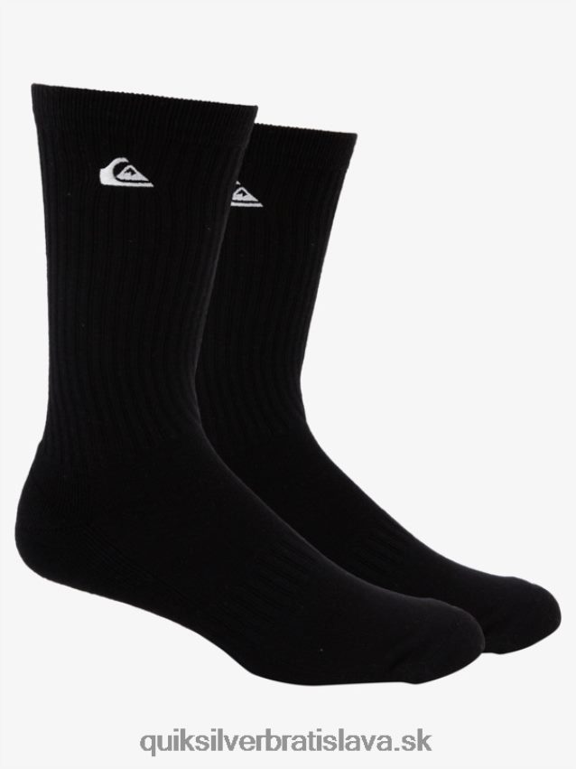 2 balenie pevných ponožiek Quiksilver muži B80HXR1059 čierna