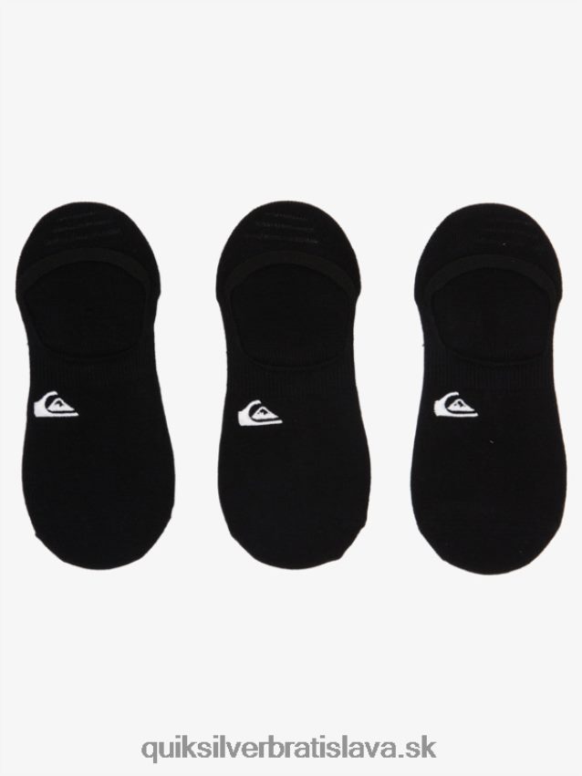 3 balenia bezvýstavných vložkových ponožiek Quiksilver muži B80HXR777 čierna