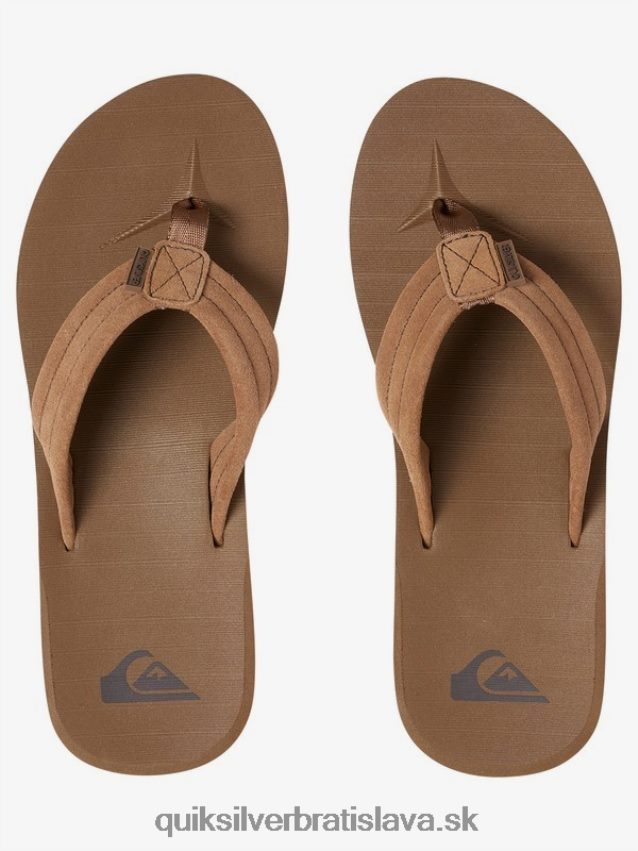 8-16 carver semišové kožené sandále Quiksilver chlapci B80HXR2282 opálená - pevná