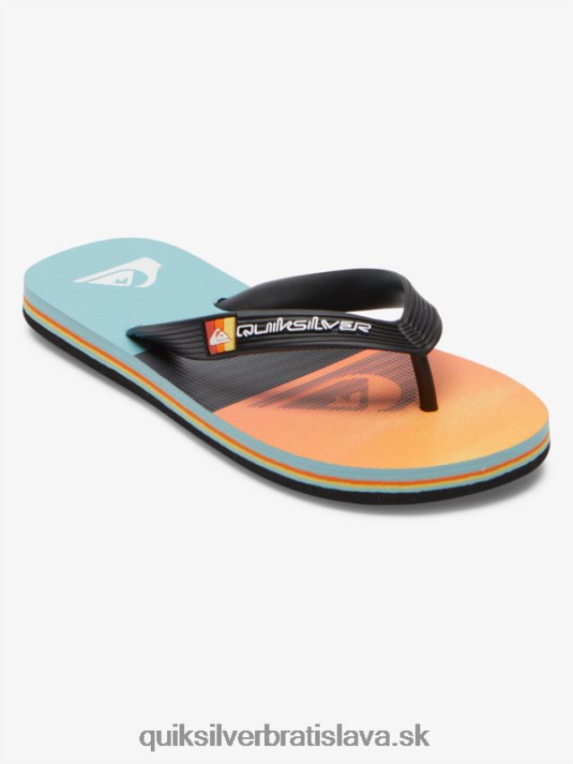 8-16 molokai žabky Quiksilver chlapci B80HXR2021 čierna/oranžová/sivá