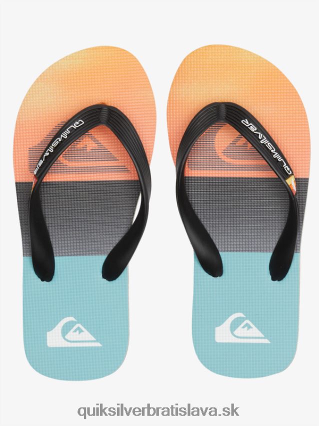 8-16 molokai žabky Quiksilver chlapci B80HXR2021 čierna/oranžová/sivá