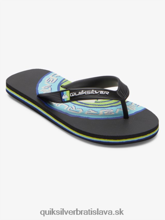 8-16 molokai žabky Quiksilver chlapci B80HXR2024 čierna