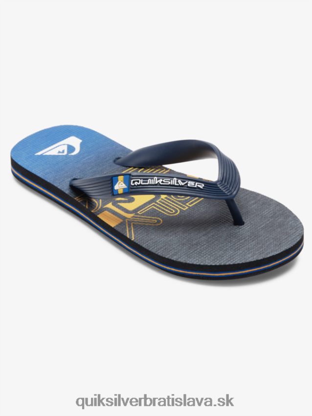 8-16 molokai žabky Quiksilver chlapci B80HXR2027 čierna/oranžová